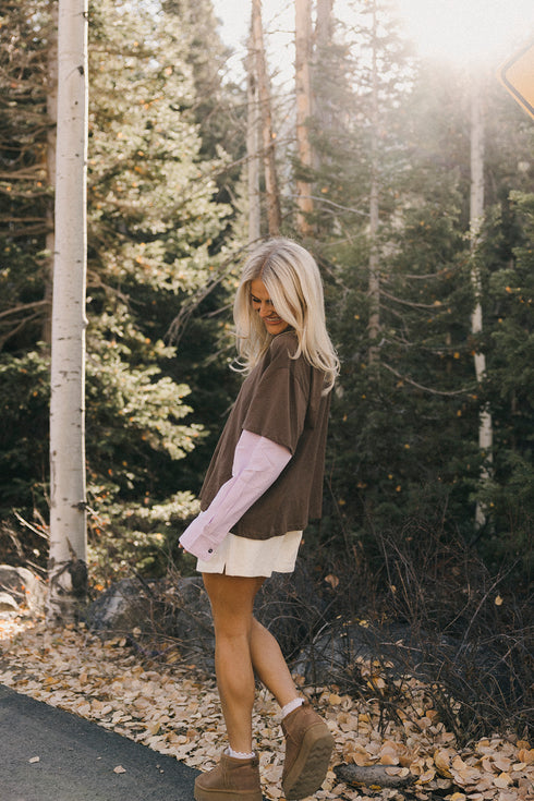 Cabin Club Top // Chocolate
